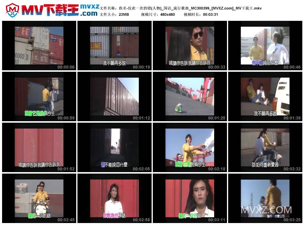 佚名-仅此一次的错(人物)_国语_流行歌曲_MC300399